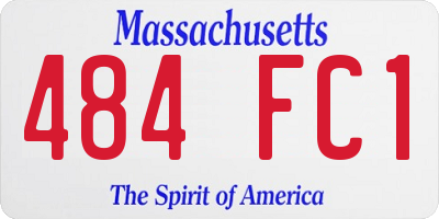 MA license plate 484FC1