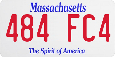MA license plate 484FC4