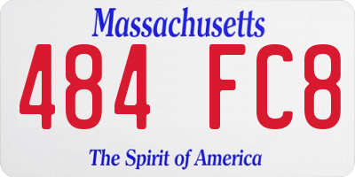 MA license plate 484FC8