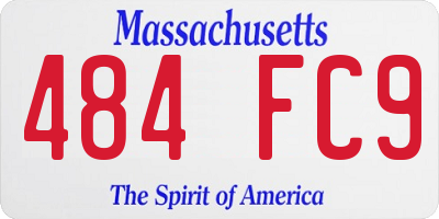MA license plate 484FC9