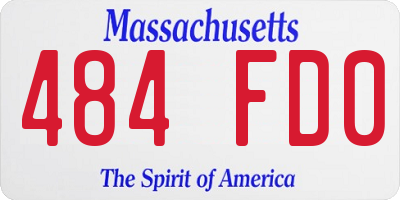 MA license plate 484FD0