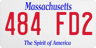 MA license plate 484FD2