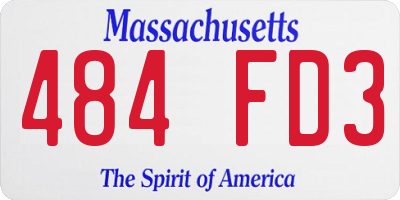 MA license plate 484FD3