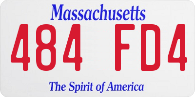 MA license plate 484FD4