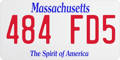 MA license plate 484FD5