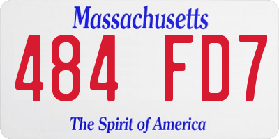 MA license plate 484FD7