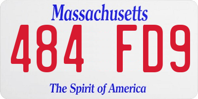 MA license plate 484FD9