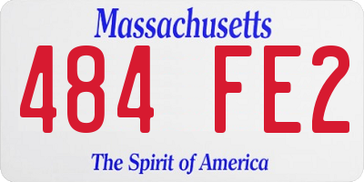 MA license plate 484FE2