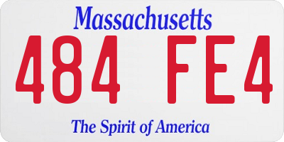 MA license plate 484FE4