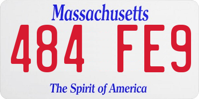 MA license plate 484FE9