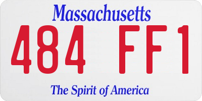 MA license plate 484FF1