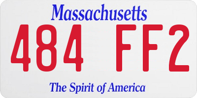 MA license plate 484FF2