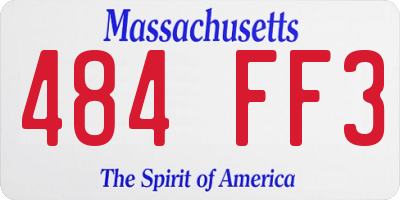MA license plate 484FF3