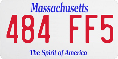 MA license plate 484FF5