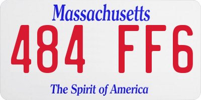 MA license plate 484FF6
