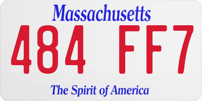 MA license plate 484FF7