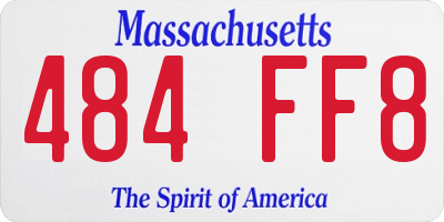 MA license plate 484FF8