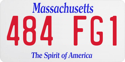 MA license plate 484FG1