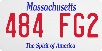 MA license plate 484FG2