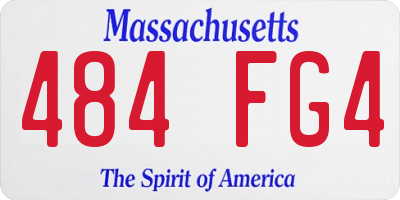 MA license plate 484FG4