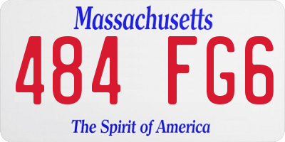 MA license plate 484FG6
