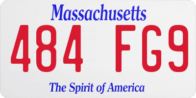 MA license plate 484FG9