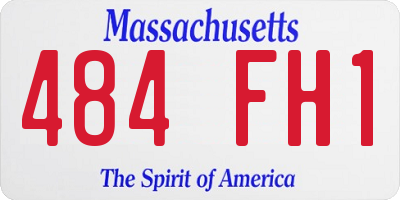 MA license plate 484FH1