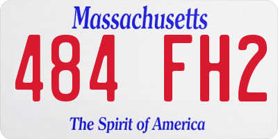 MA license plate 484FH2