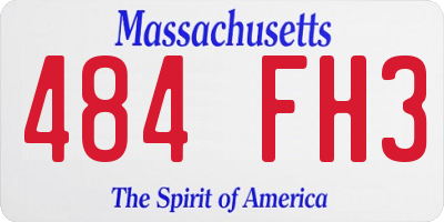 MA license plate 484FH3