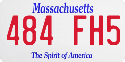 MA license plate 484FH5