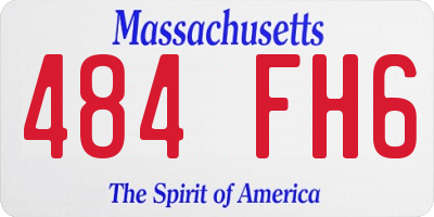 MA license plate 484FH6