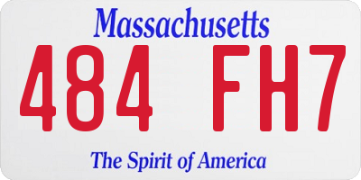 MA license plate 484FH7