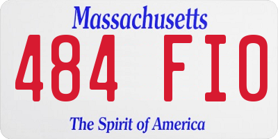 MA license plate 484FI0