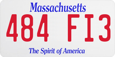 MA license plate 484FI3