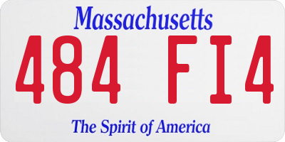 MA license plate 484FI4