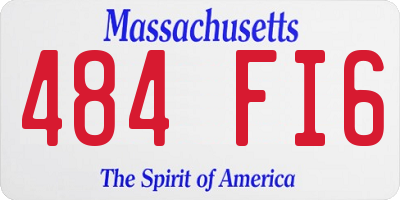 MA license plate 484FI6