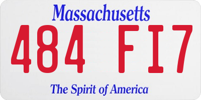 MA license plate 484FI7