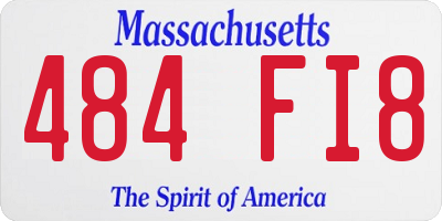 MA license plate 484FI8