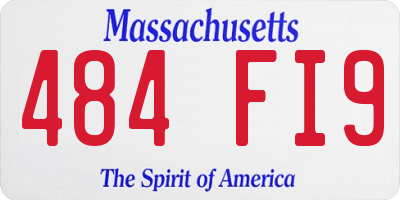 MA license plate 484FI9