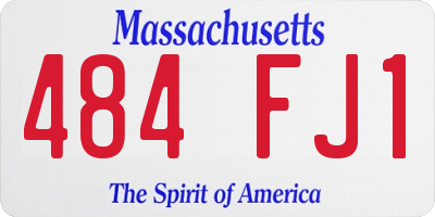 MA license plate 484FJ1