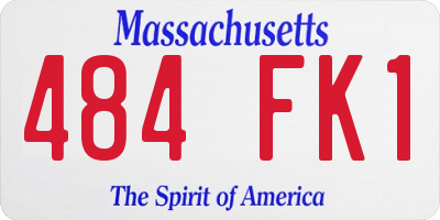 MA license plate 484FK1