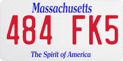 MA license plate 484FK5
