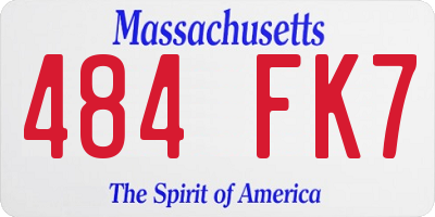 MA license plate 484FK7