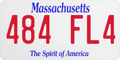 MA license plate 484FL4