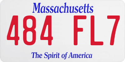MA license plate 484FL7