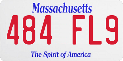 MA license plate 484FL9