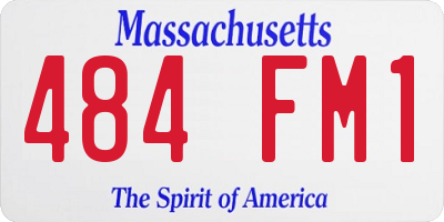 MA license plate 484FM1