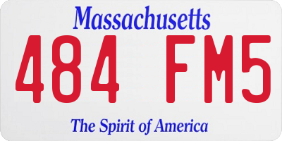 MA license plate 484FM5