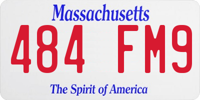 MA license plate 484FM9