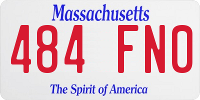 MA license plate 484FN0